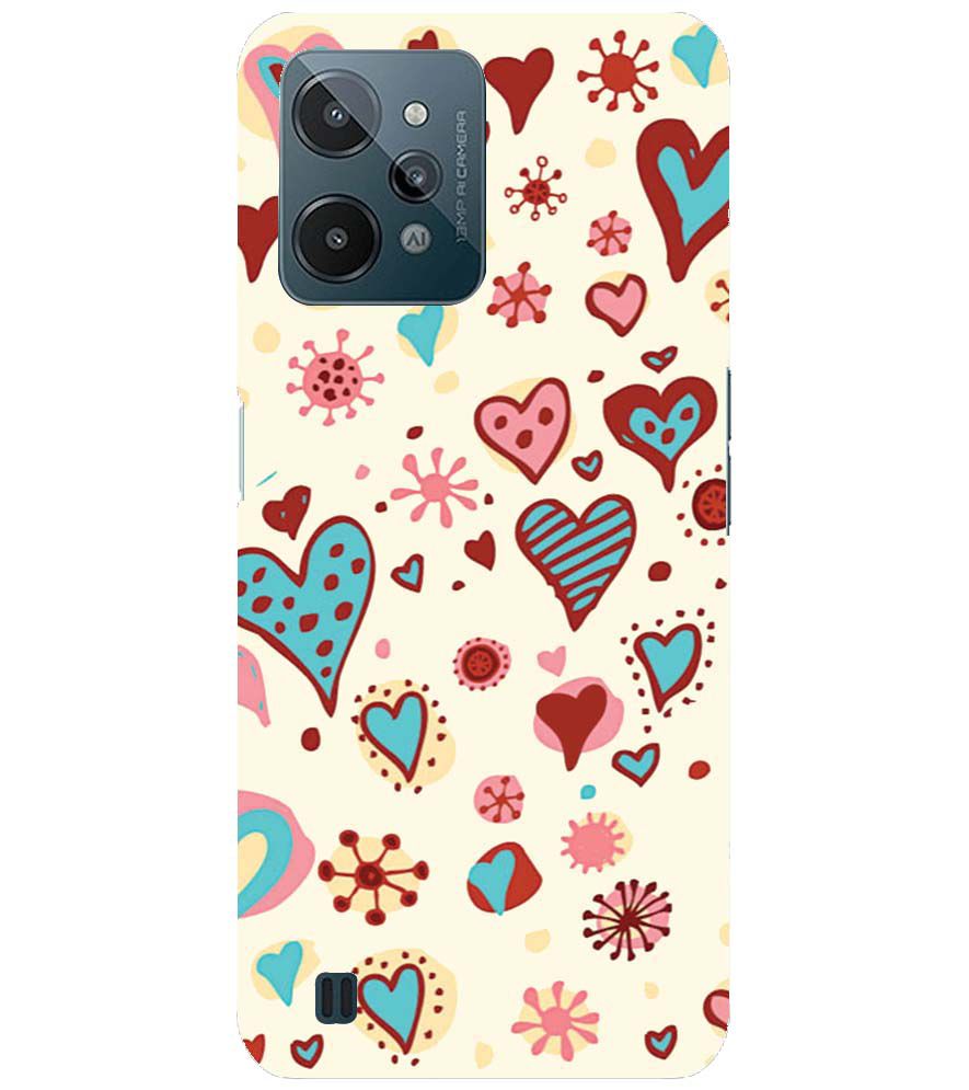 PS1332-Hearts All Around Back Cover for Realme C31