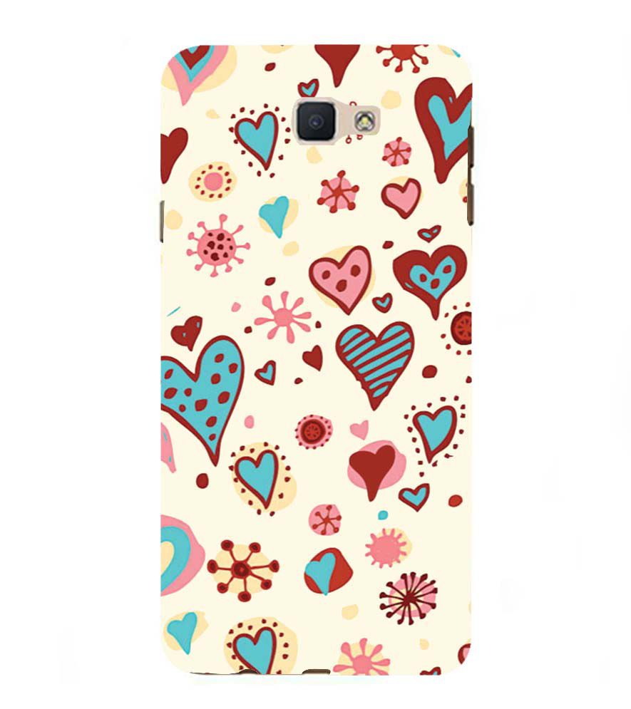 PS1332-Hearts All Around Back Cover for Samsung Galaxy J7 Prime (2016)