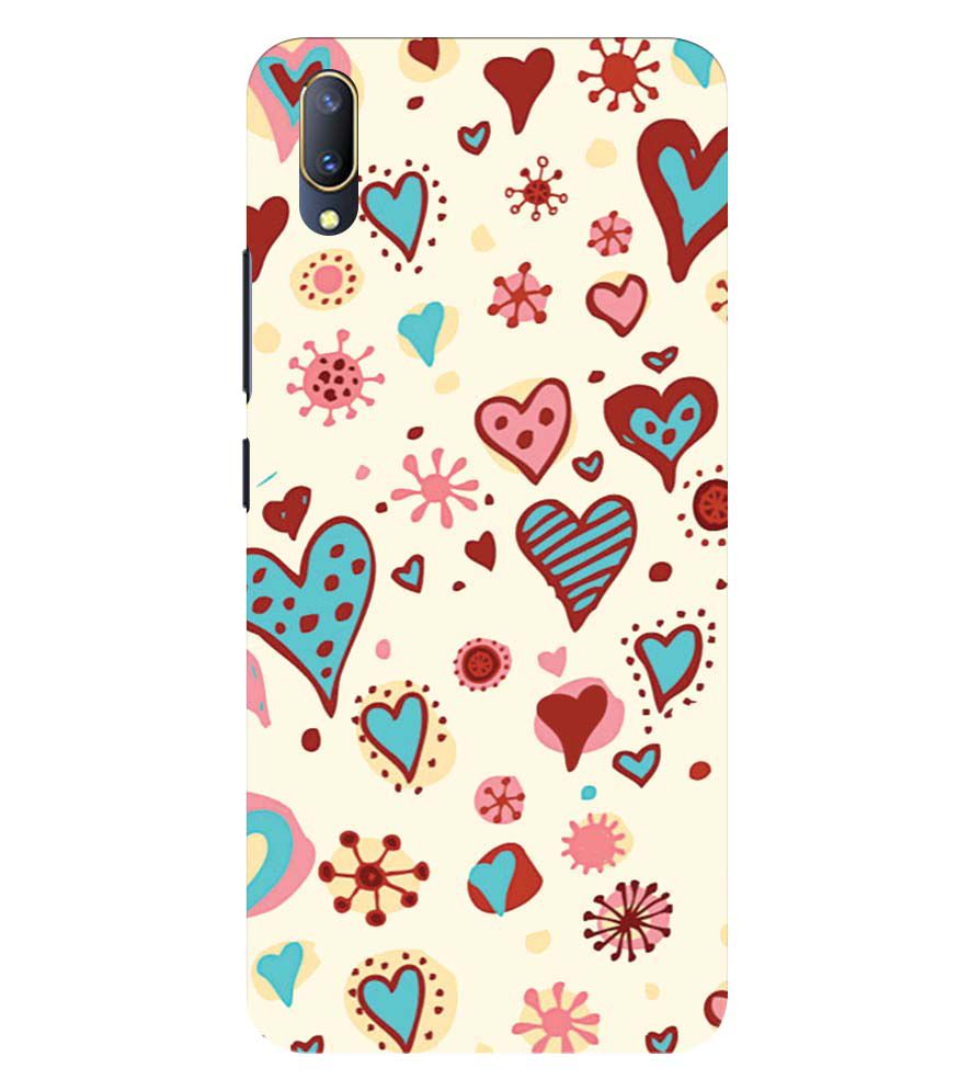 PS1332-Hearts All Around Back Cover for Vivo V11 Pro