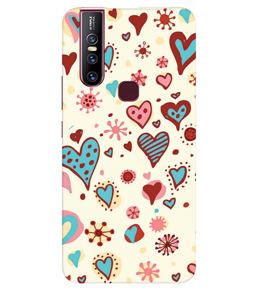 PS1332-Hearts All Around Back Cover for Vivo V15