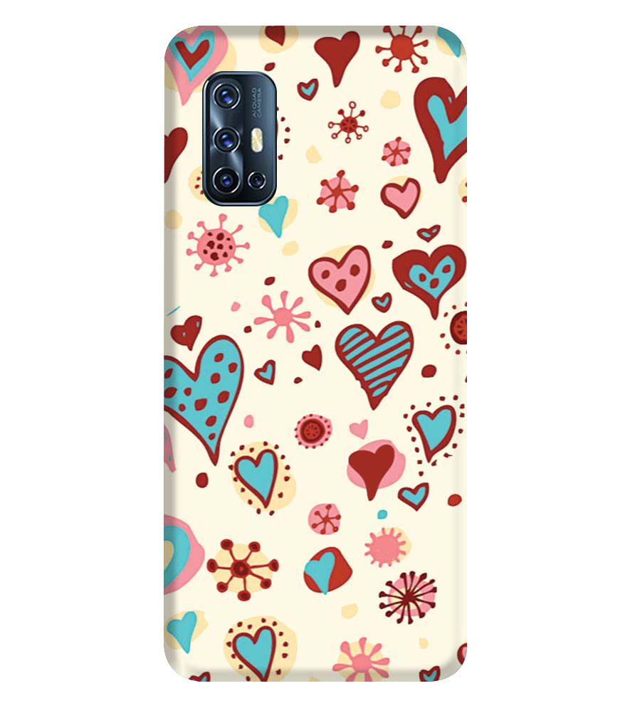 PS1332-Hearts All Around Back Cover for Vivo V17