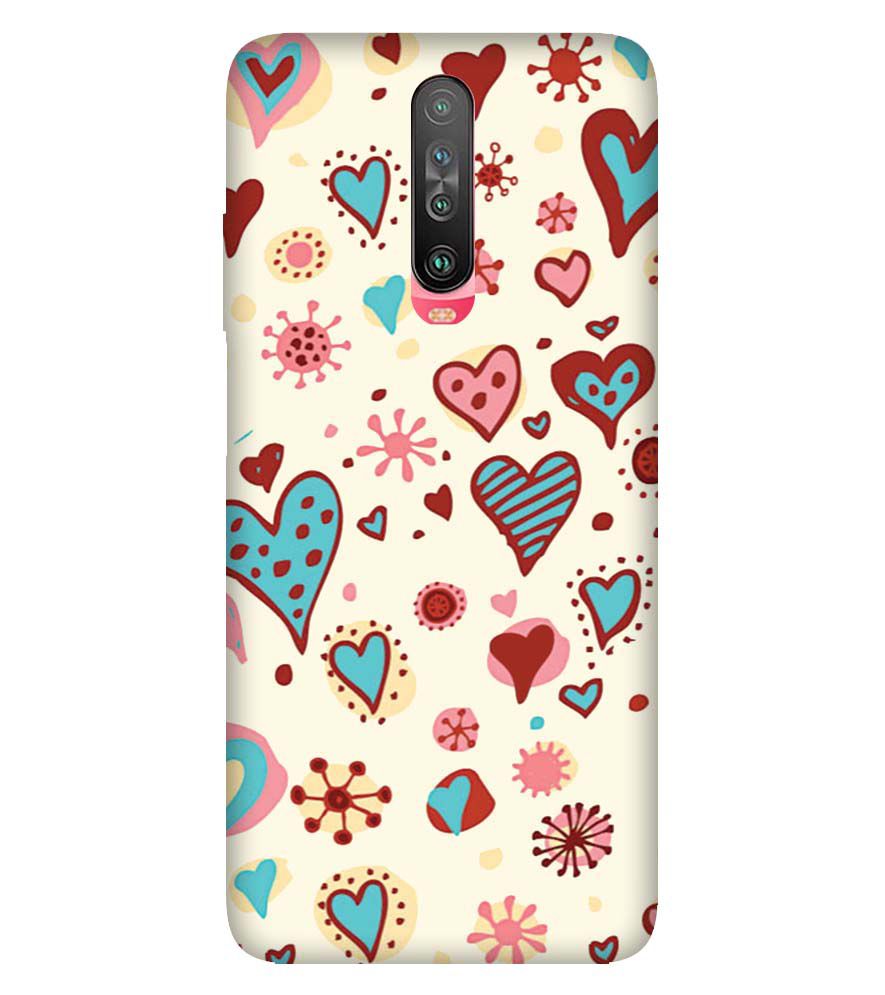 PS1332-Hearts All Around Back Cover for Xiaomi Poco X2