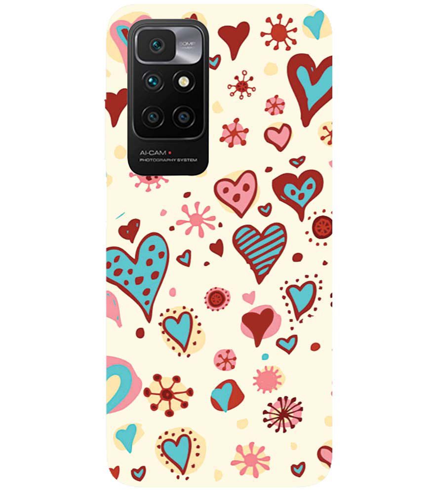 PS1332-Hearts All Around Back Cover for Xiaomi Redmi 10 Prime