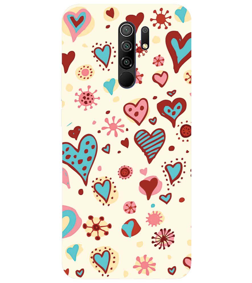 PS1332-Hearts All Around Back Cover for Xiaomi Redmi 9 Prime