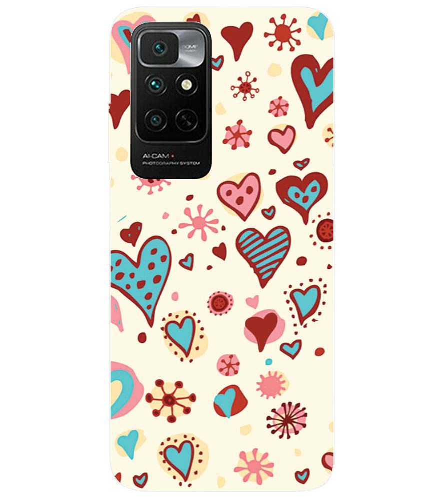 PS1332-Hearts All Around Back Cover for Xiaomi Redmi Note 11 4G