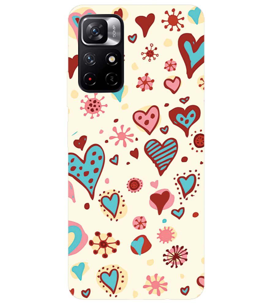 PS1332-Hearts All Around Back Cover for Xiaomi Redmi Note 11T 5G