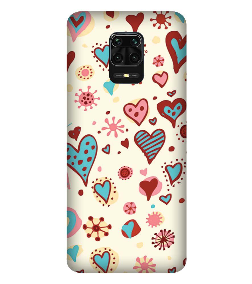 PS1332-Hearts All Around Back Cover for Xiaomi Redmi Note 9 Pro