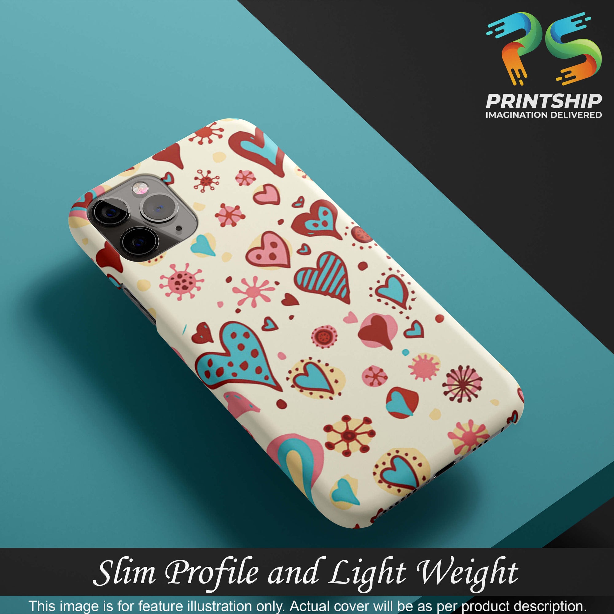 PS1332-Hearts All Around Back Cover for Xiaomi Poco X3-Image4