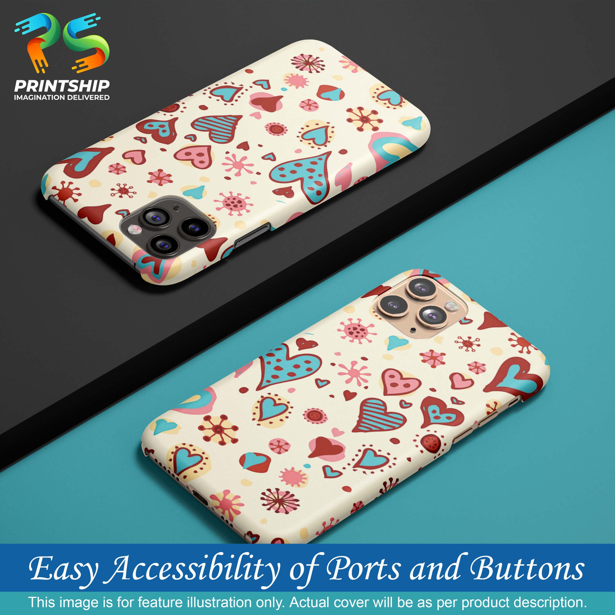 PS1332-Hearts All Around Back Cover for Xiaomi Poco M3 Pro 5G-Image5