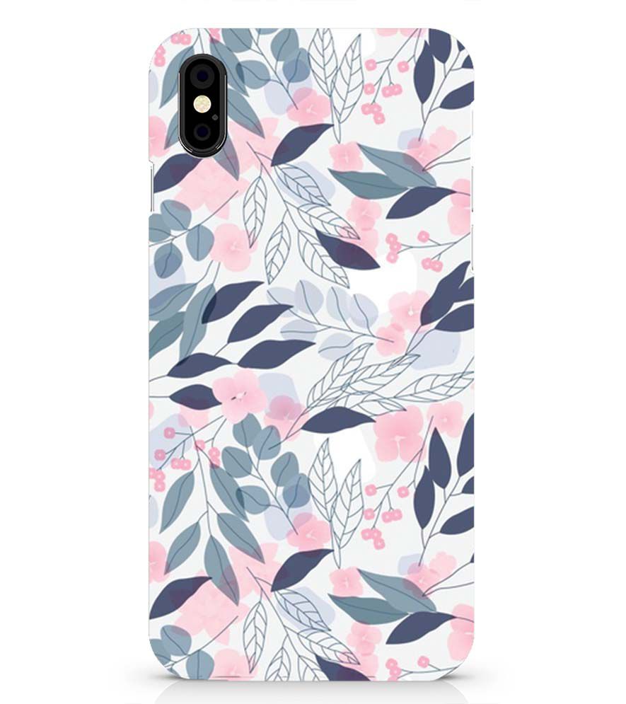 PS1333-Flowery Patterns Back Cover for Apple iPhone X