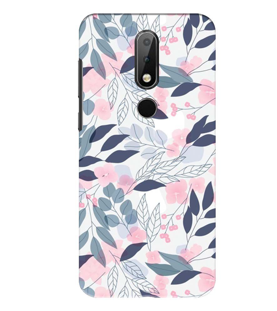 PS1333-Flowery Patterns Back Cover for Nokia 6.1 Plus (Nokia X6)