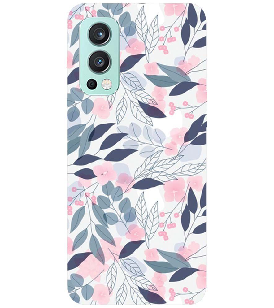 PS1333-Flowery Patterns Back Cover for OnePlus Nord 2 5G