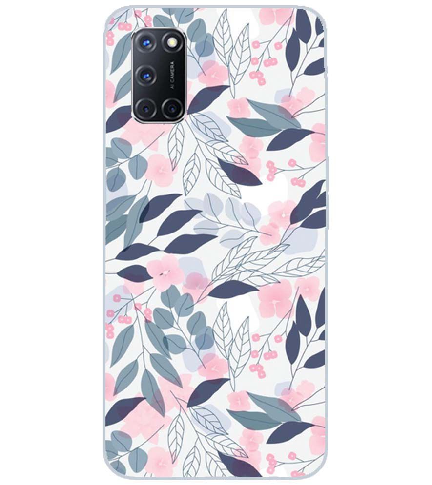 PS1333-Flowery Patterns Back Cover for Oppo A52