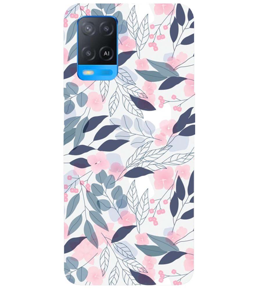 PS1333-Flowery Patterns Back Cover for Oppo A54