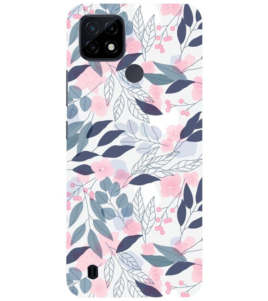 PS1333-Flowery Patterns Back Cover for Realme C21