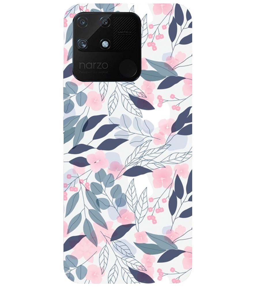 PS1333-Flowery Patterns Back Cover for Realme Narzo 50A