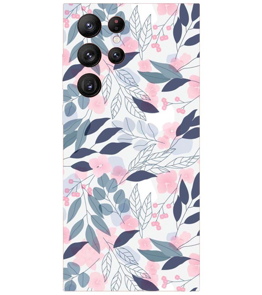 PS1333-Flowery Patterns Back Cover for Samsung Galaxy S22 Ultra 5G