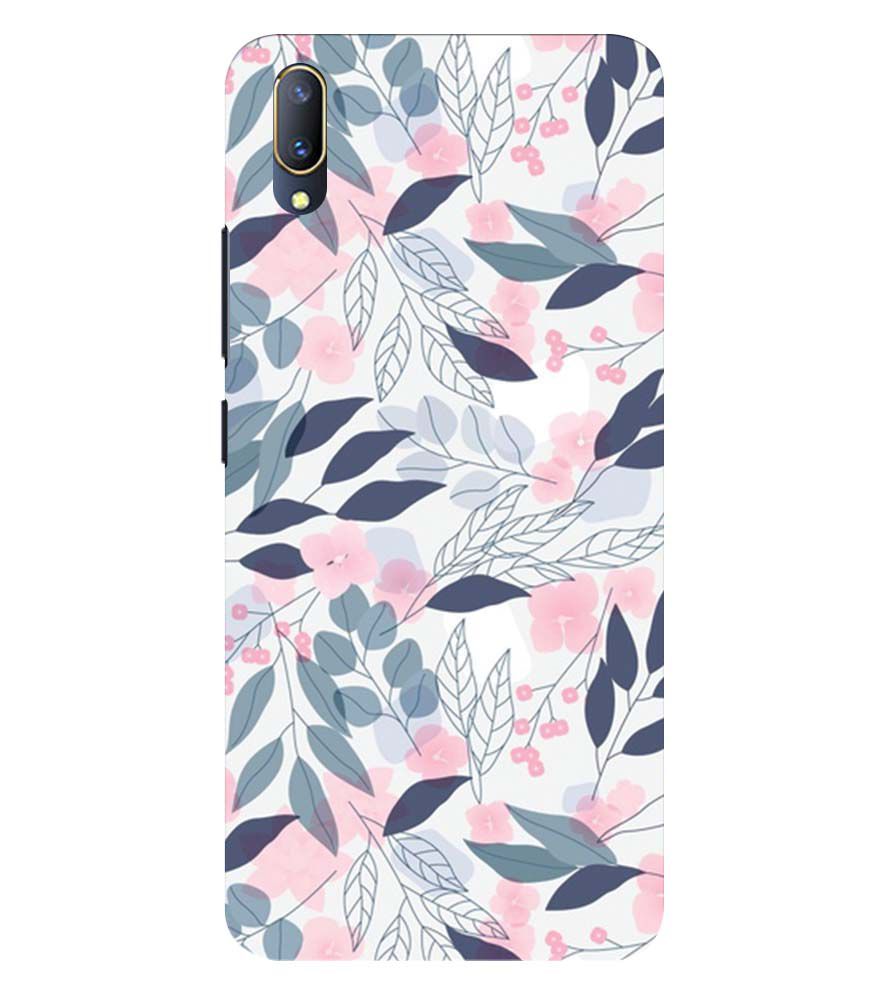 PS1333-Flowery Patterns Back Cover for Vivo V11 Pro