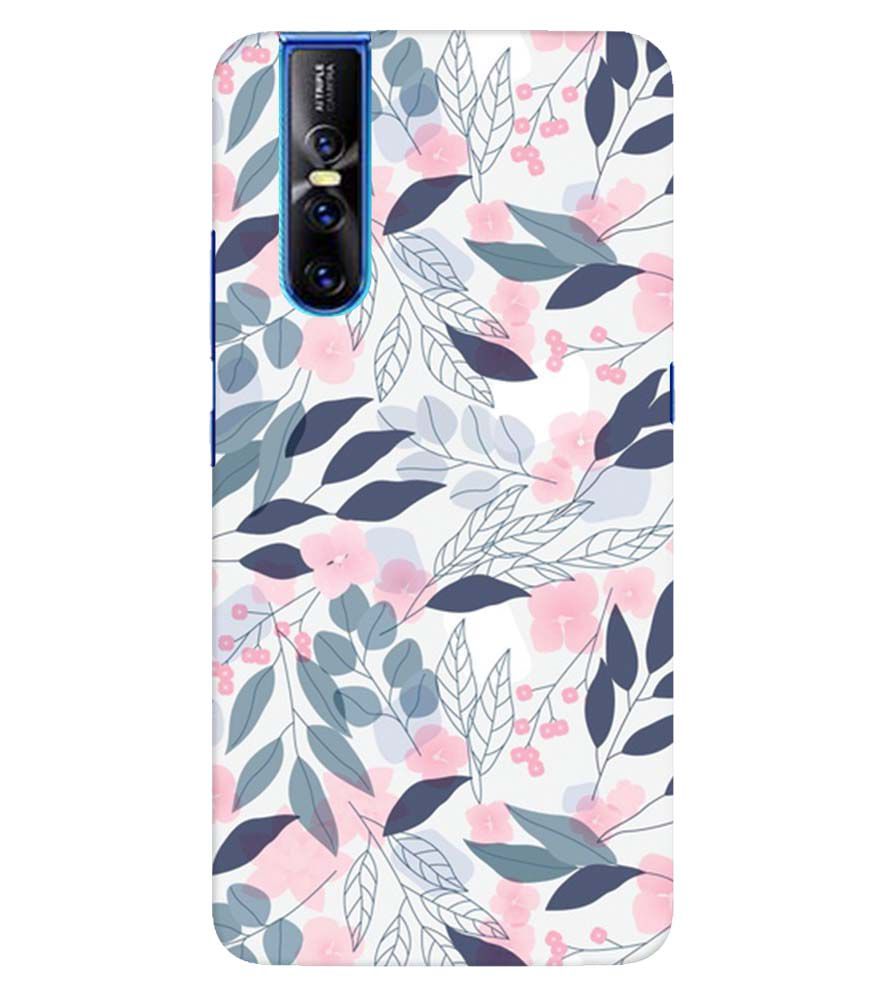 PS1333-Flowery Patterns Back Cover for Vivo V15 Pro