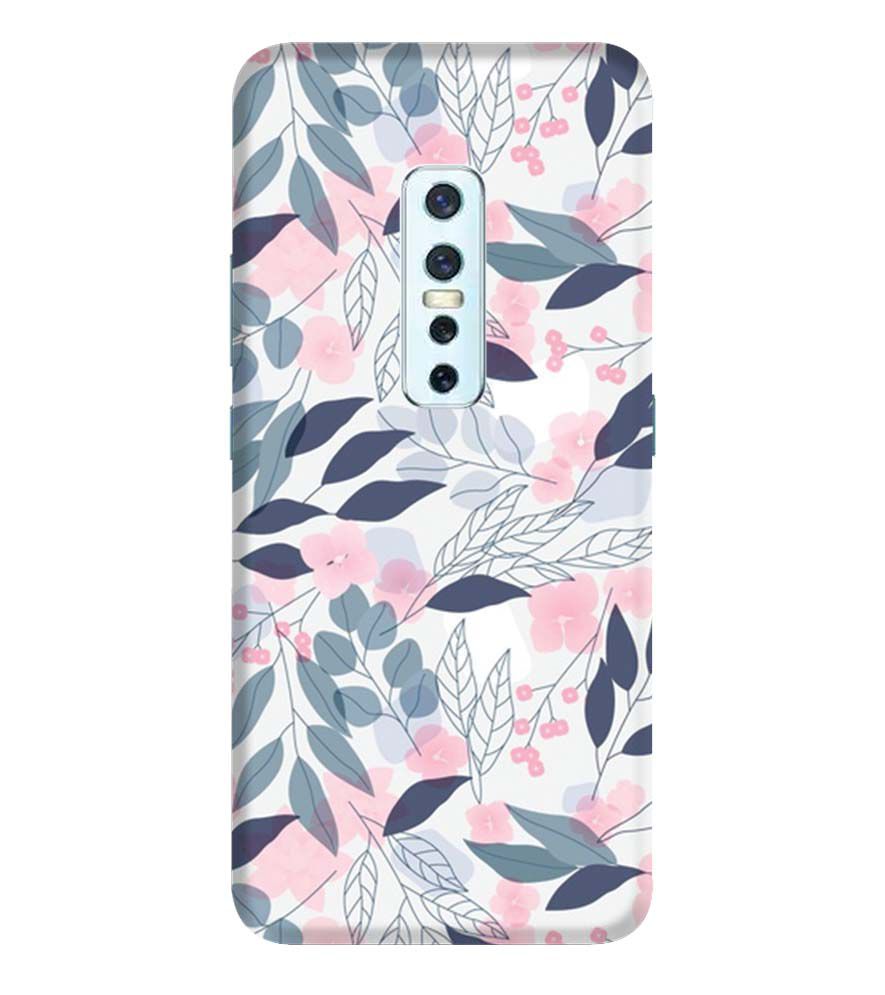 PS1333-Flowery Patterns Back Cover for Vivo V17 Pro