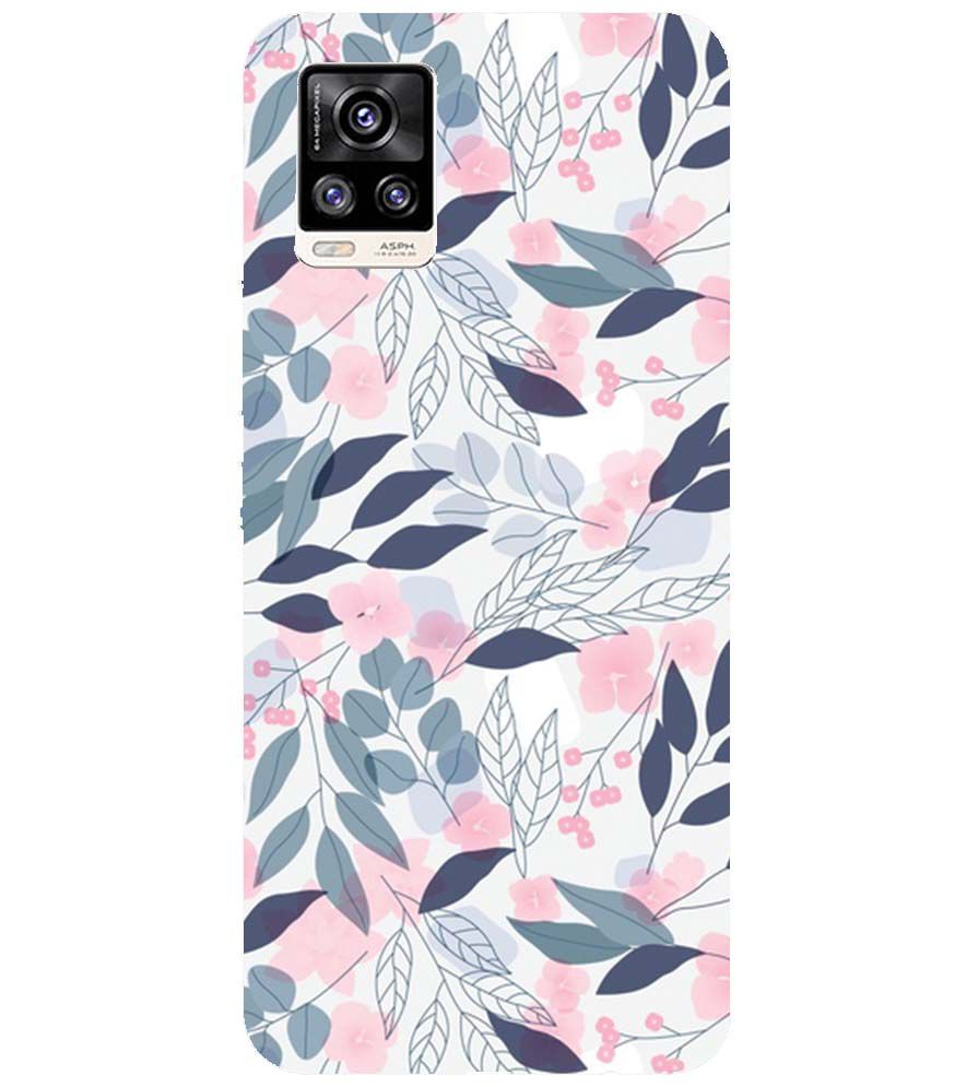 PS1333-Flowery Patterns Back Cover for vivo V20