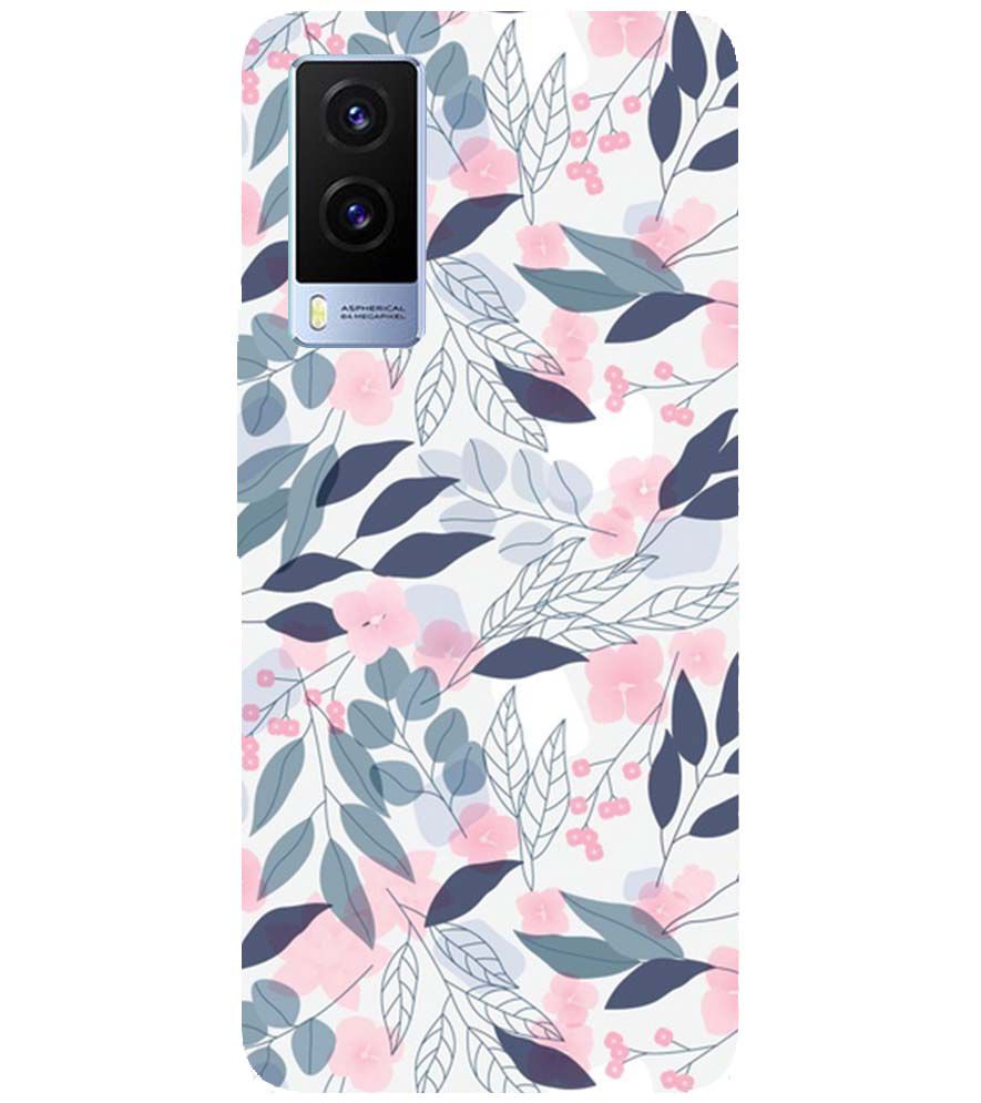 PS1333-Flowery Patterns Back Cover for Vivo V21e 5G