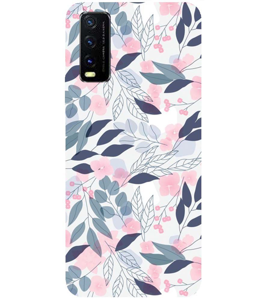 PS1333-Flowery Patterns Back Cover for vivo Y12s