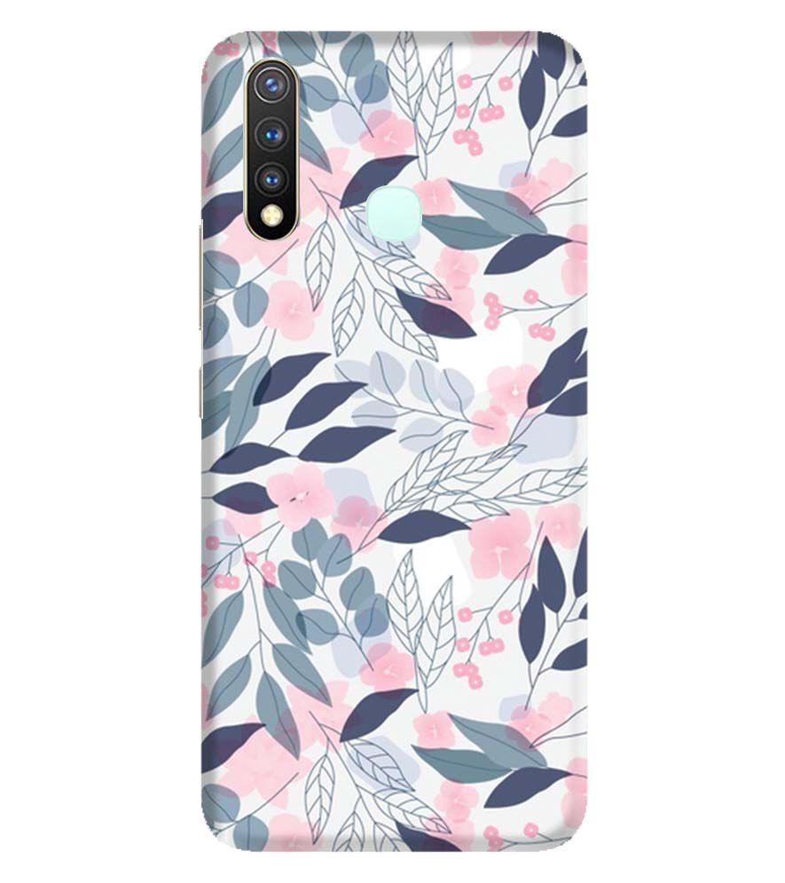 PS1333-Flowery Patterns Back Cover for Vivo Y19