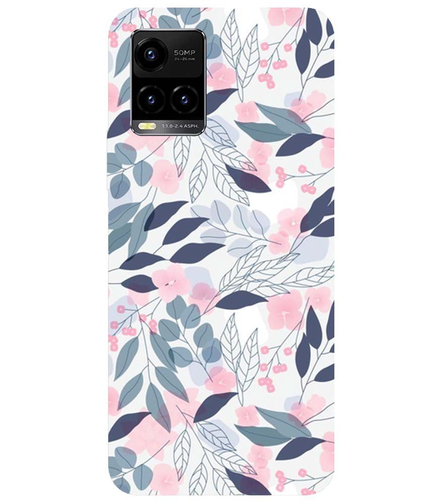 PS1333-Flowery Patterns Back Cover for vivo Y33s