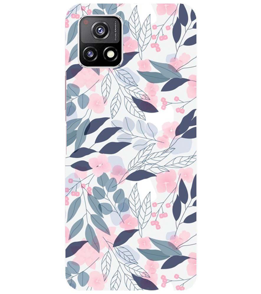 PS1333-Flowery Patterns Back Cover for vivo Y52s