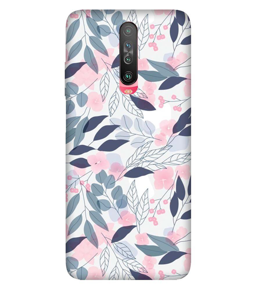 PS1333-Flowery Patterns Back Cover for Xiaomi Poco X2