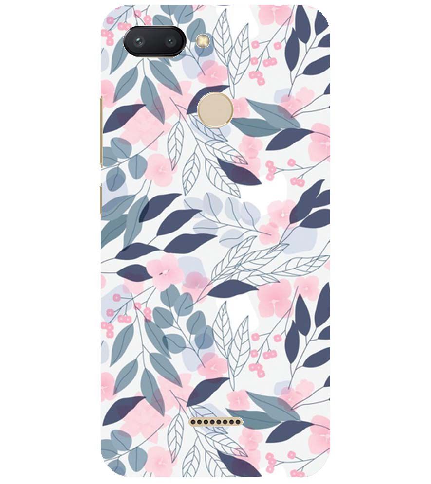 PS1333-Flowery Patterns Back Cover for Xiaomi Redmi 6