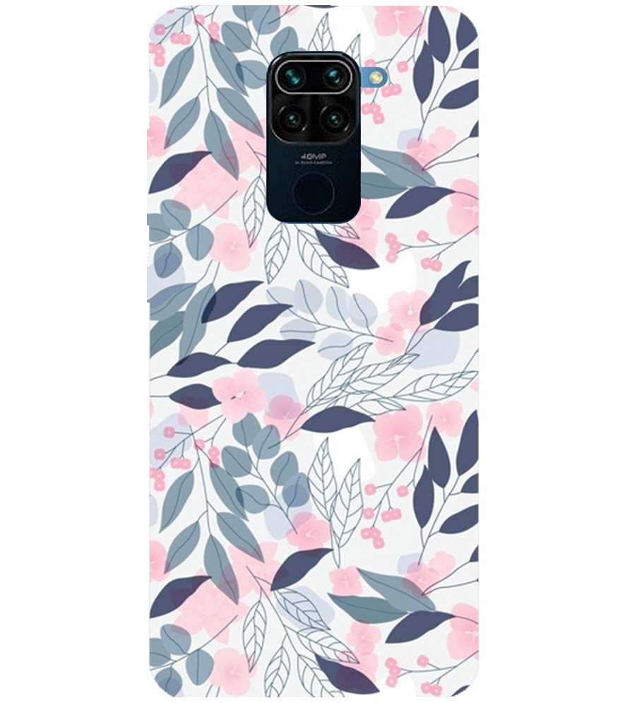 PS1333-Flowery Patterns Back Cover for Xiaomi Redmi Note 9