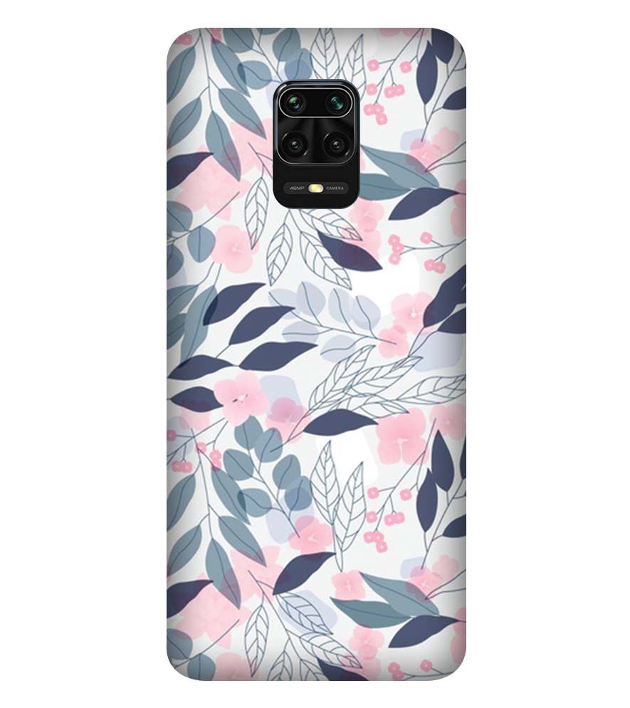 PS1333-Flowery Patterns Back Cover for Xiaomi Redmi Note 9 Pro