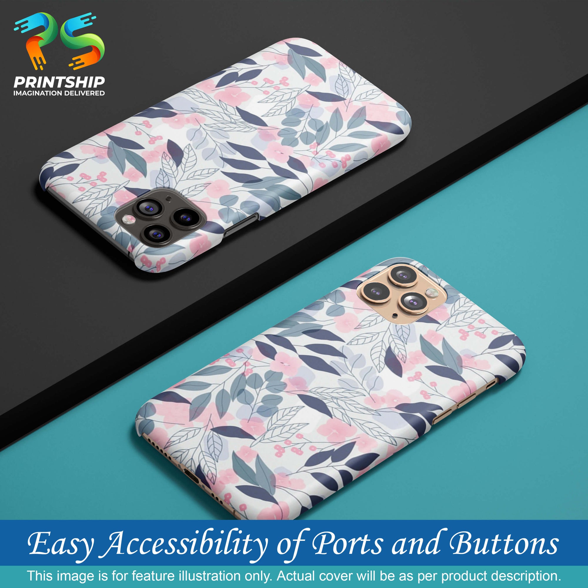 PS1333-Flowery Patterns Back Cover for Samsung Galaxy A20-Image5