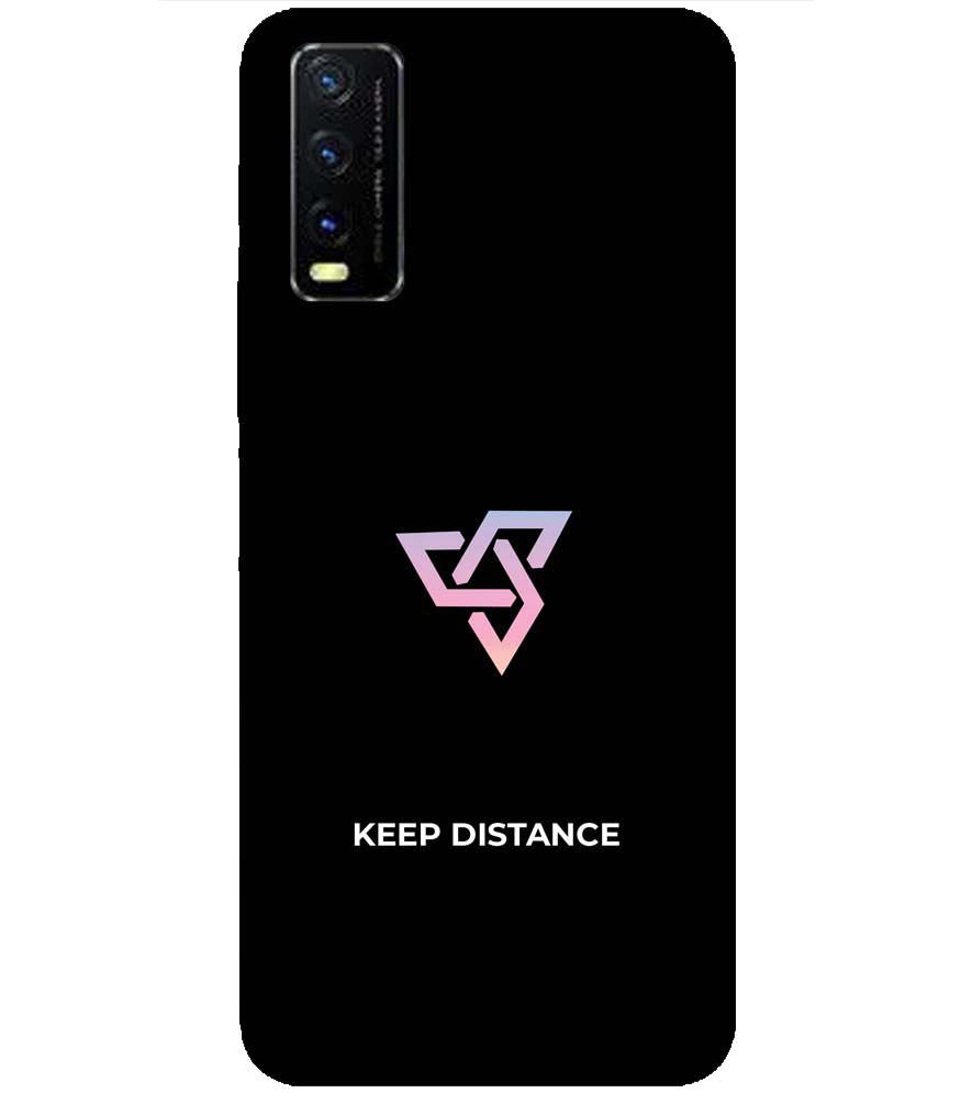 PS1334-Keep Distance Back Cover for vivo Y12s