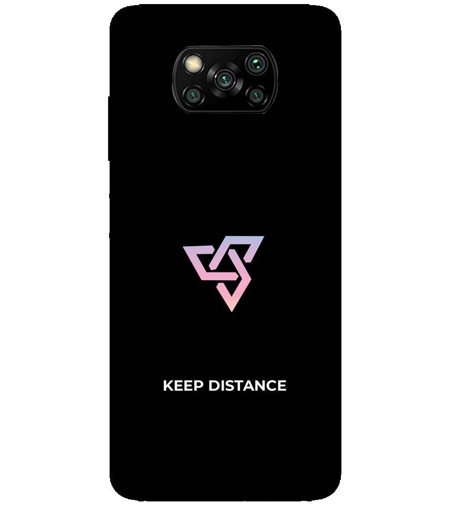 PS1334-Keep Distance Back Cover for Xiaomi Poco X3 Pro