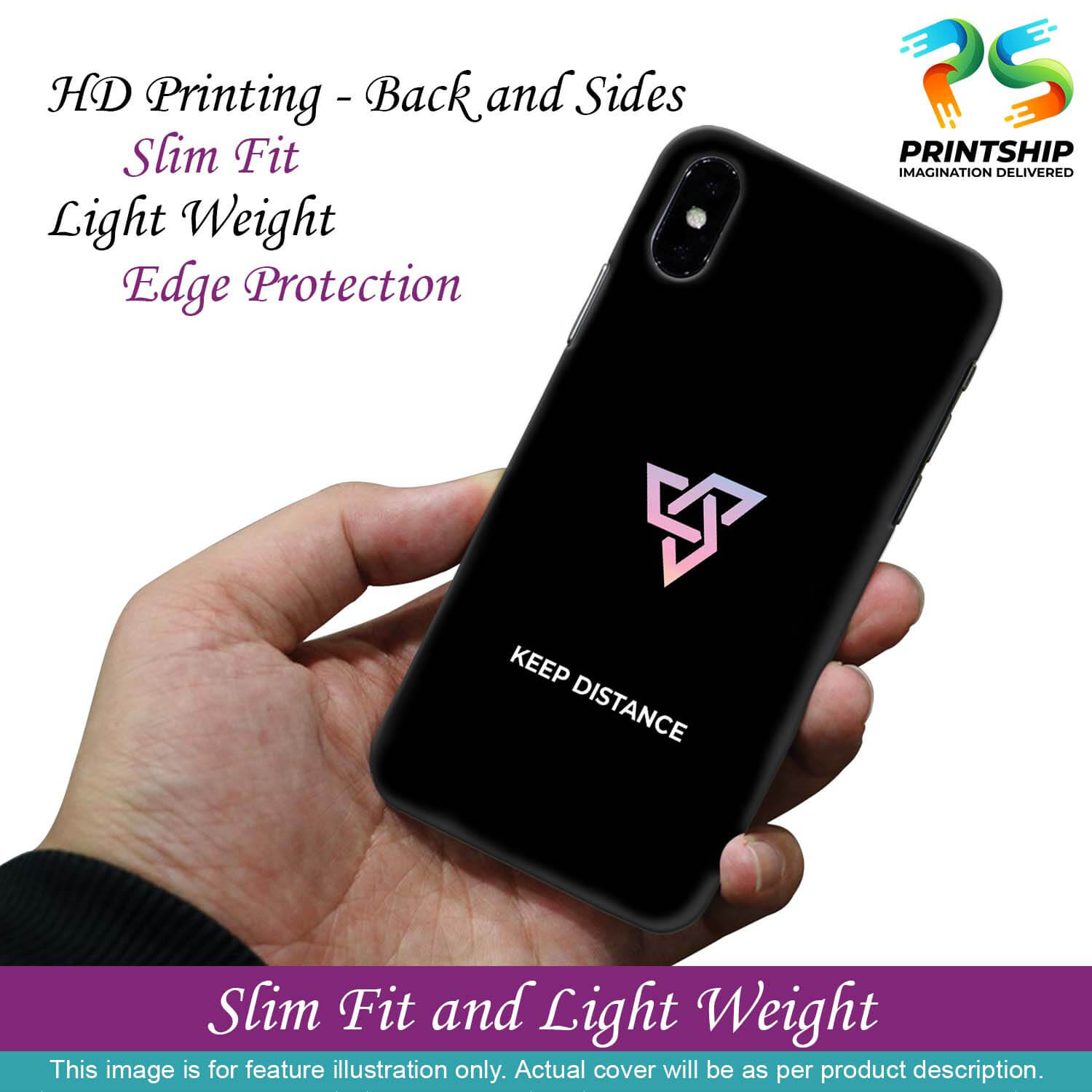 PS1334-Keep Distance Back Cover for Vivo Y83 Pro