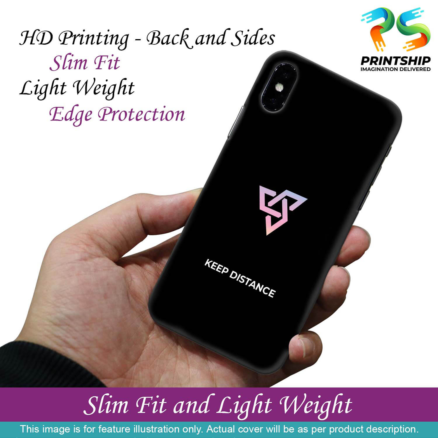PS1334-Keep Distance Back Cover for vivo X70 Pro+