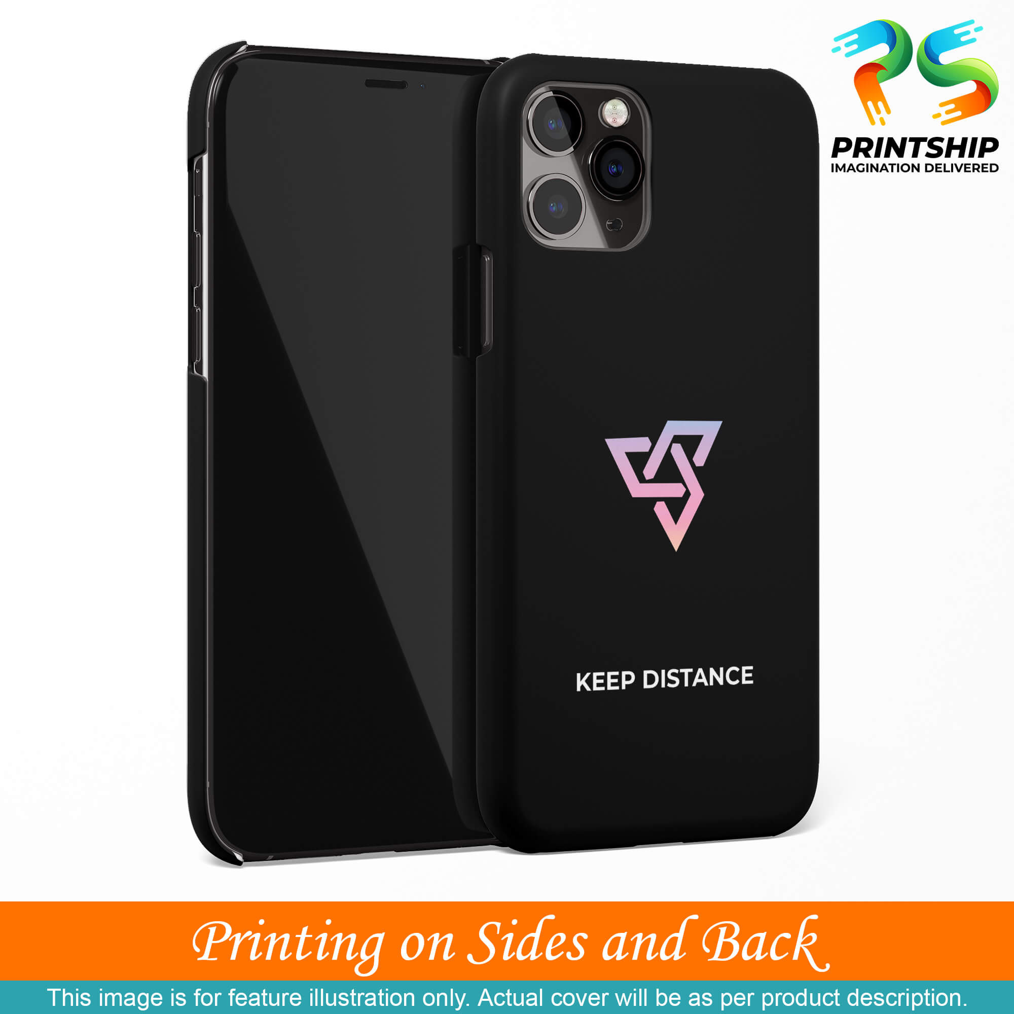 PS1334-Keep Distance Back Cover for Oppo Realme 3-Image3