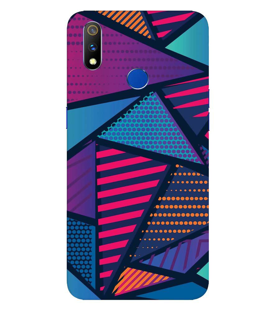 PS1335-Geometric Pattern Back Cover for  Realme X Lite