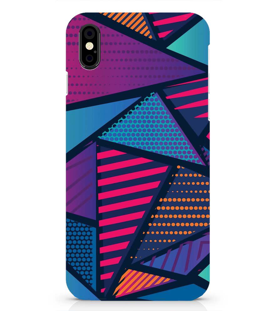 PS1335-Geometric Pattern Back Cover for Apple iPhone X