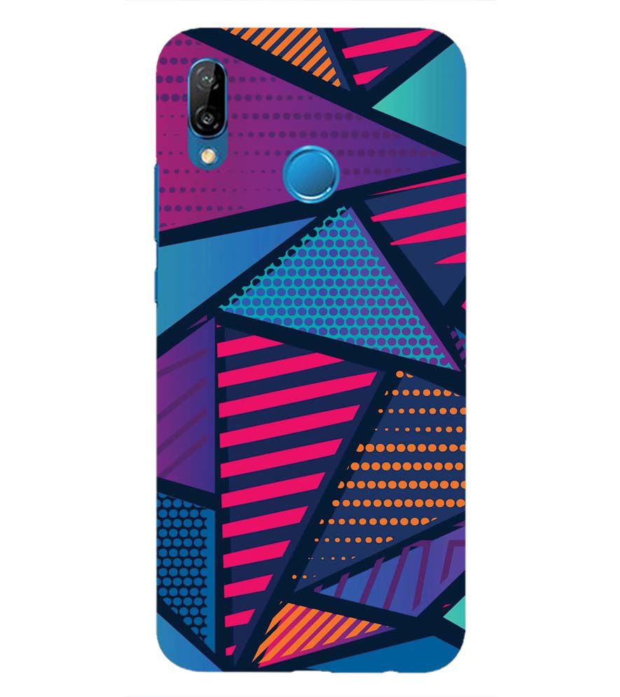 PS1335-Geometric Pattern Back Cover for Huawei Nova 3e