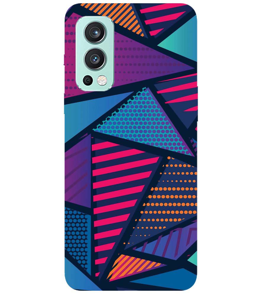 PS1335-Geometric Pattern Back Cover for OnePlus Nord 2 5G