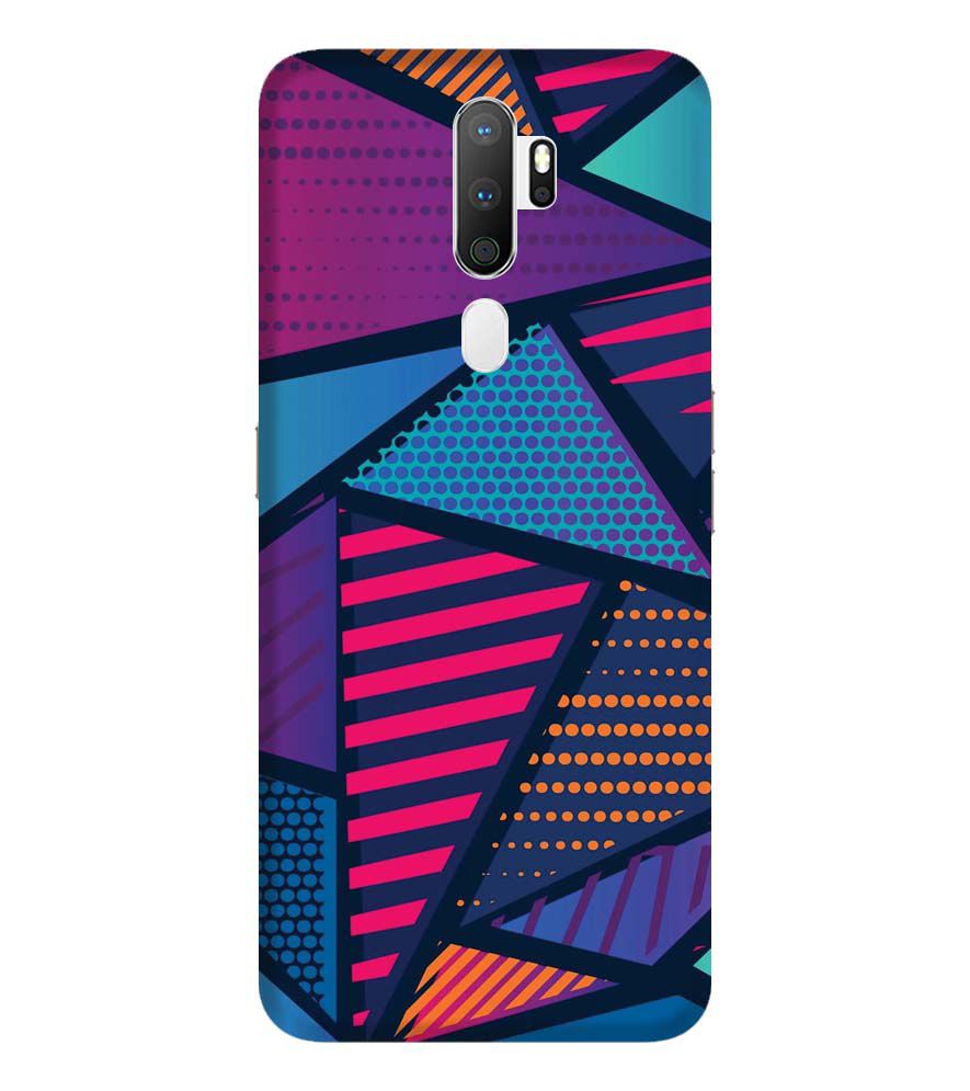 PS1335-Geometric Pattern Back Cover for Oppo A9 (2020)