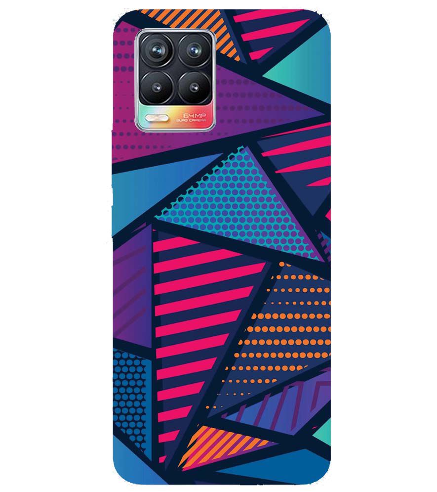 PS1335-Geometric Pattern Back Cover for Realme 8