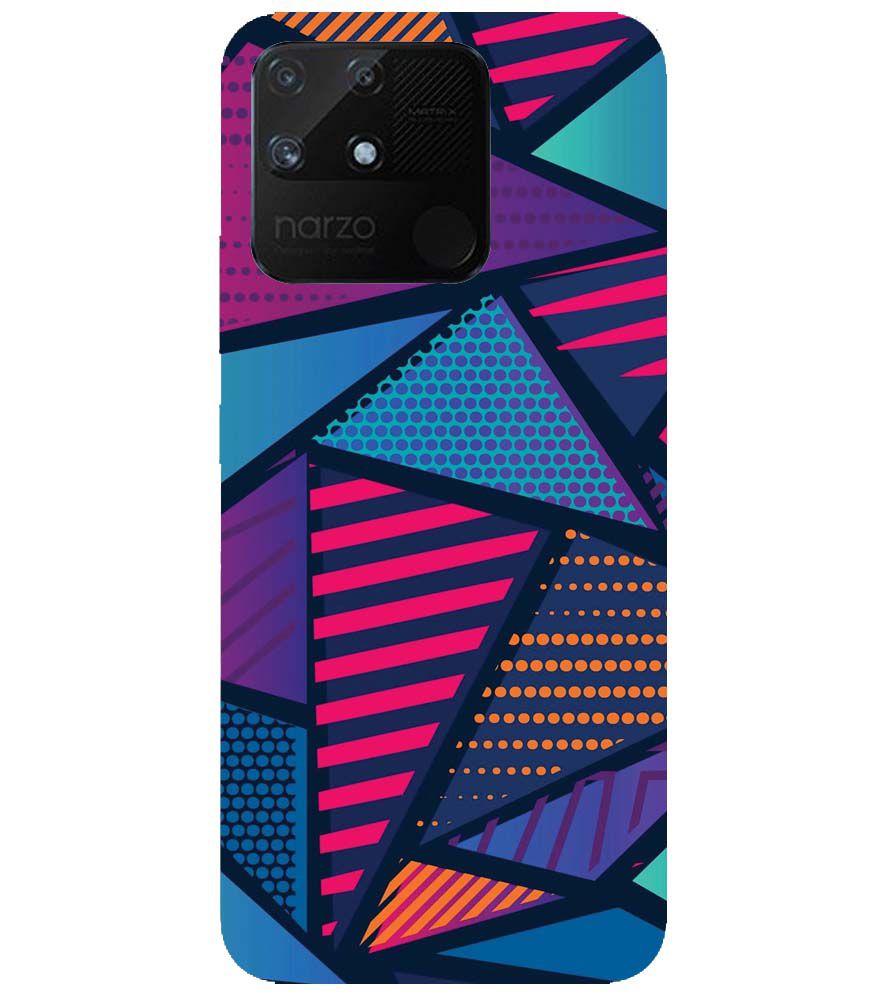 PS1335-Geometric Pattern Back Cover for Realme Narzo 50A