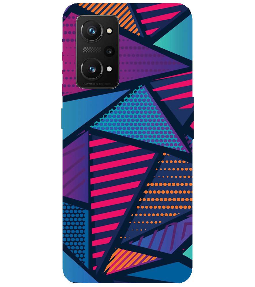 PS1335-Geometric Pattern Back Cover for Realme X7 Max 5G