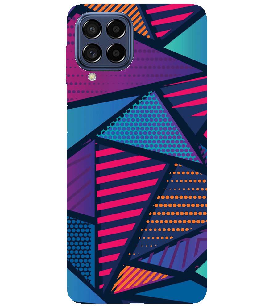 PS1335-Geometric Pattern Back Cover for Samsung Galaxy M53