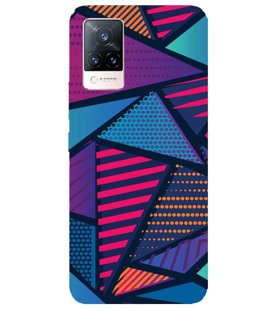 PS1335-Geometric Pattern Back Cover for Vivo V21 5G